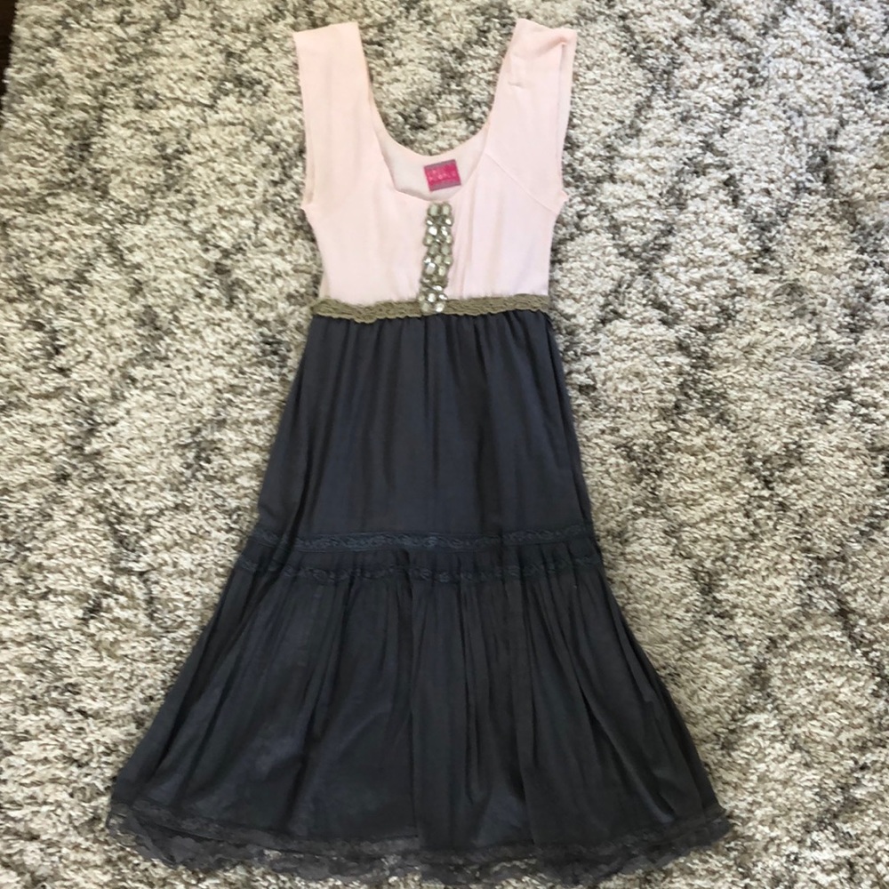 Free People rhinestone two tone dress